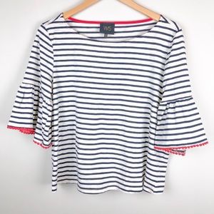 Women’s black and white striped shirt